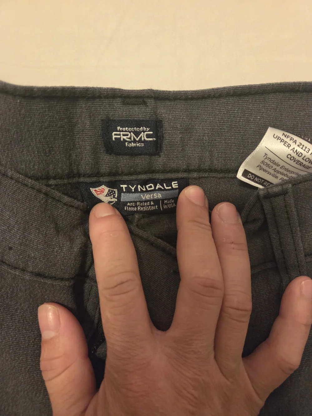 Men's Tyndale Versa FR Grey Pants 34x36